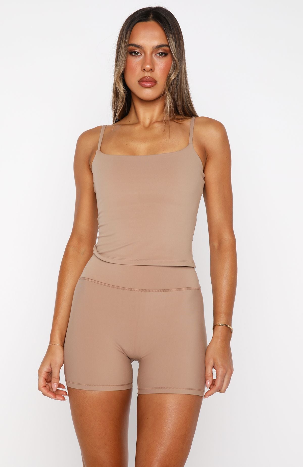 White Fox Glide Active Tank Caramel