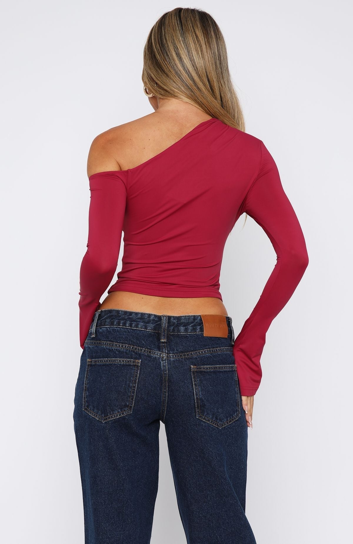 White Fox Said So Long Sleeve Top Berry