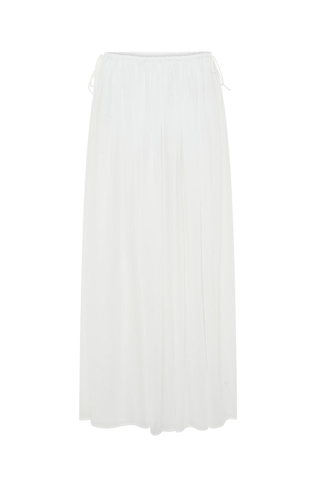 White Fox Flounce Flirt Maxi Skirt White
