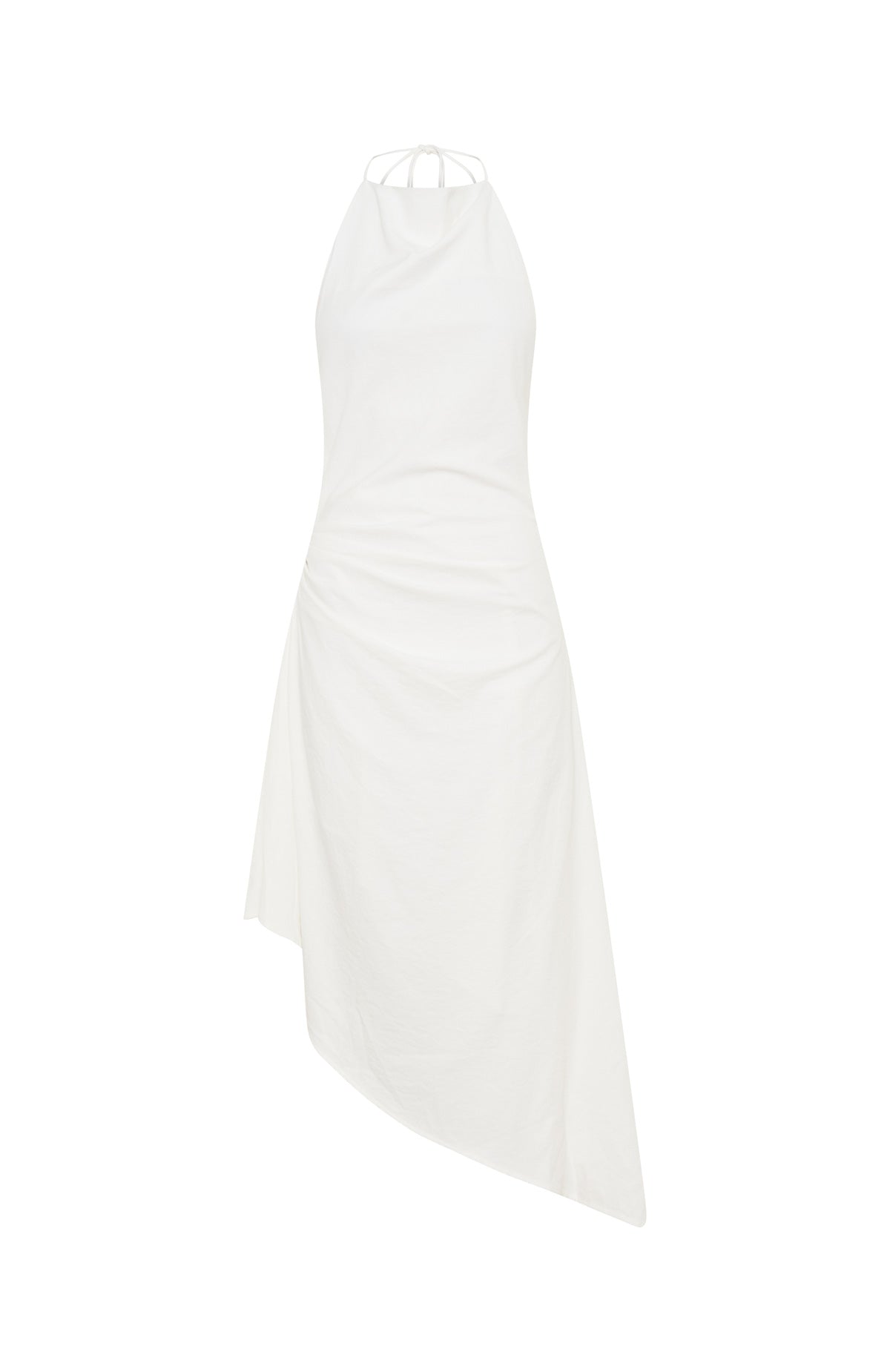 White Fox Night Hustle Halter Midi Dress White