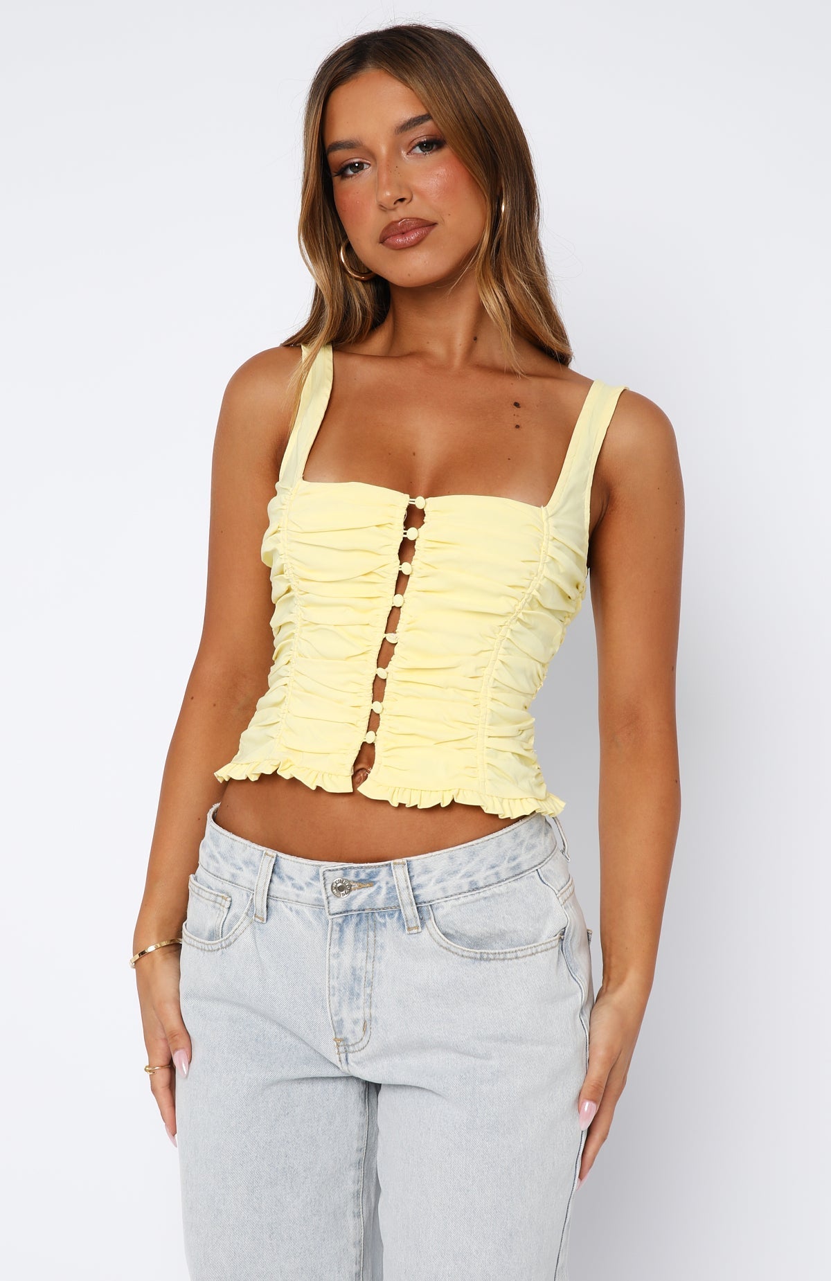 White Fox Bare With Me Bustier Lemon