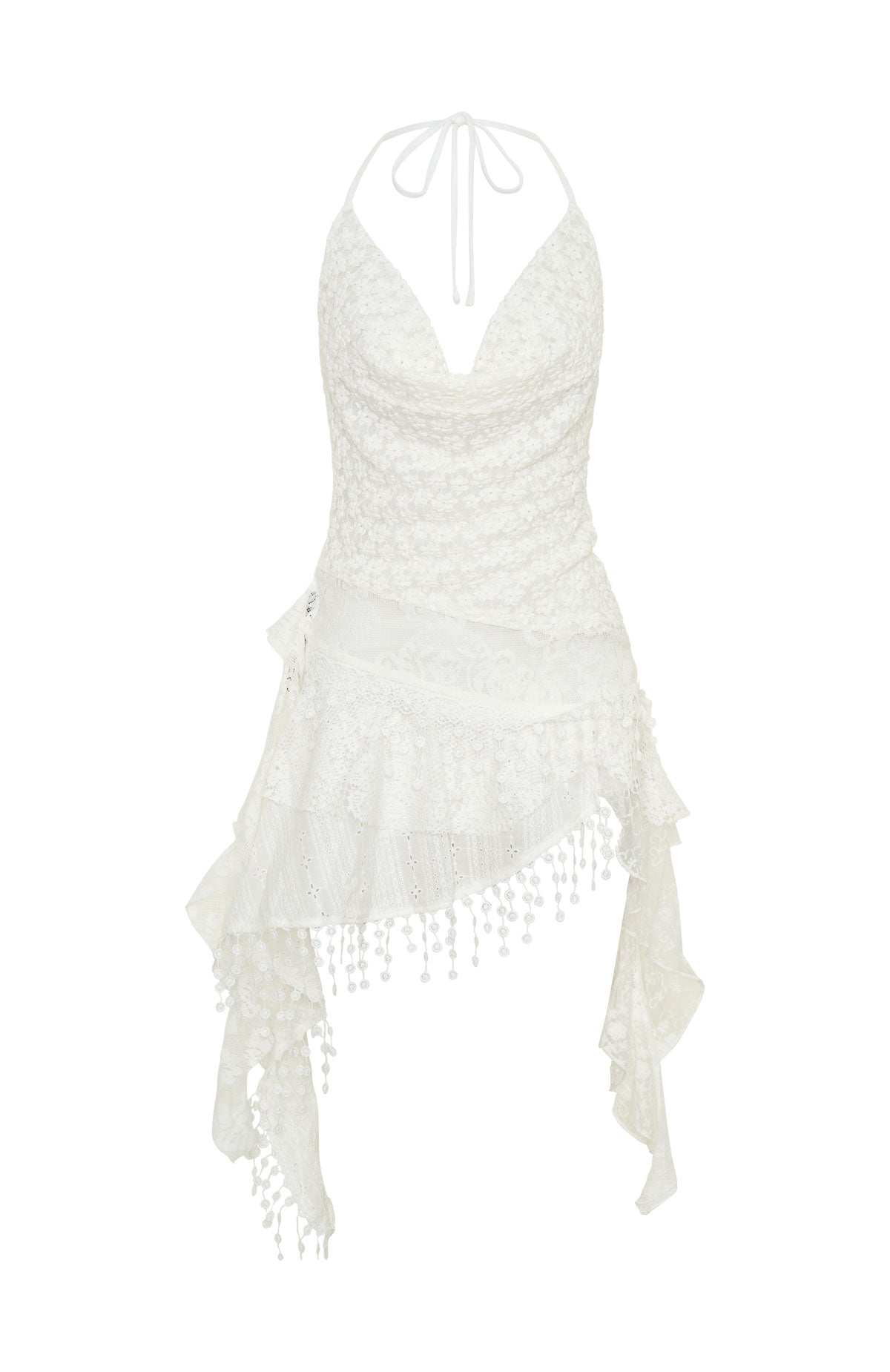 White Fox Let's Roll Mini Dress Off White
