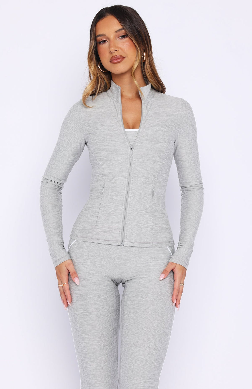 White Fox Glory Jacket Grey Marle