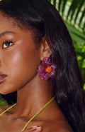 White Fox Dawson Earrings Purple/Orange