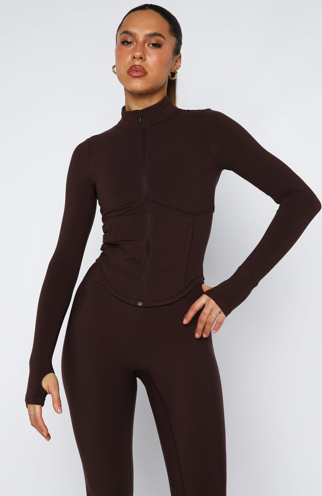 White Fox Persistence Jacket Dark Chocolate
