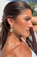 White Fox Astara Earrings Gold