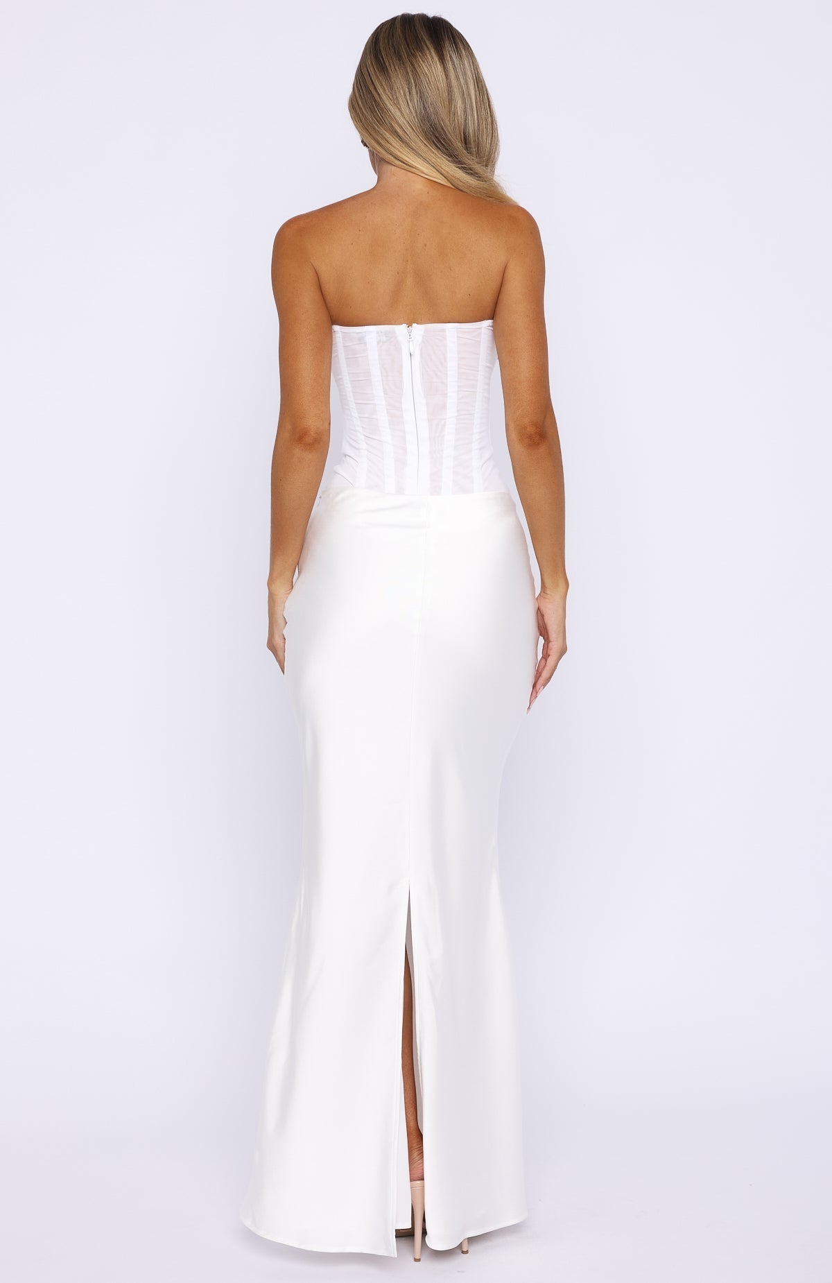 White Fox Forever Starts Now Maxi Skirt Off White
