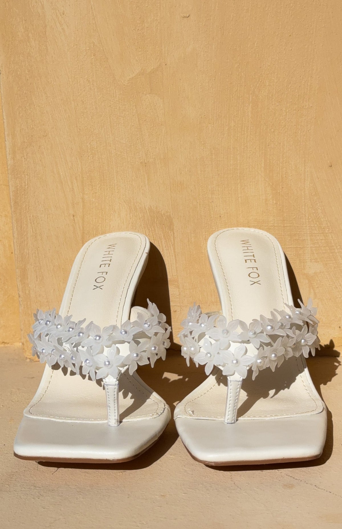 White Fox Rocco Mules Cream
