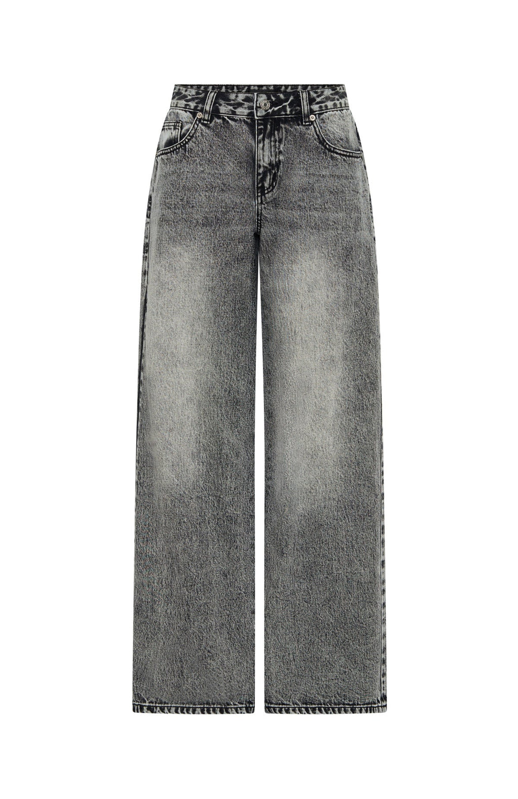 White Fox Maeve Low Rise Wide Leg Jeans Grey Acid
