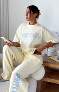 White Fox Daydreamers Madeline Oversized Tee Lemon
