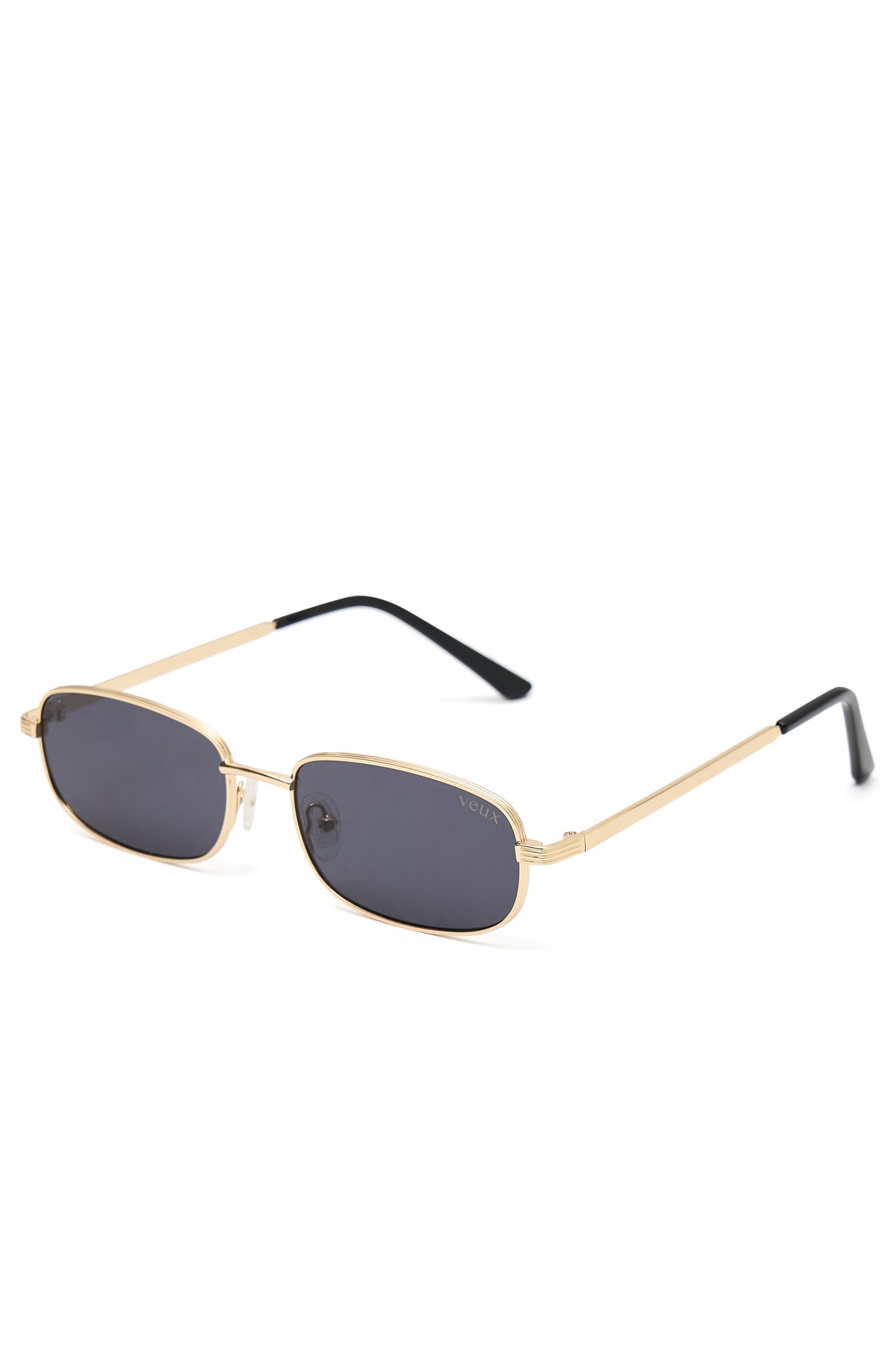 White Fox Canyon Sunglasses Gold/Black Lens