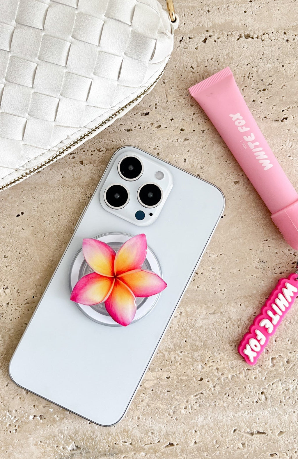 White Fox Kadence Magnetic Phone Grip Pink Frangipani