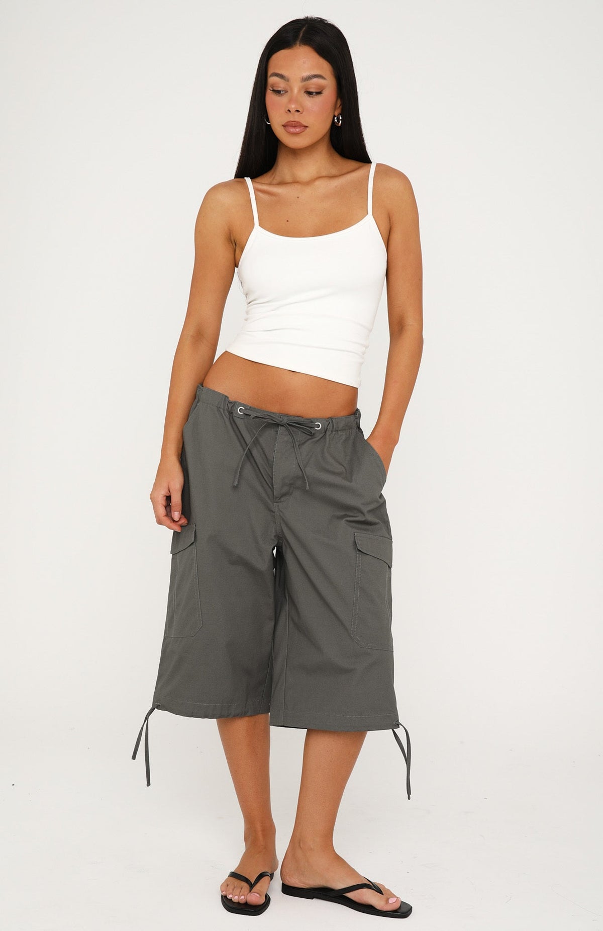 White Fox Just My Type Cargo Shorts Petrol