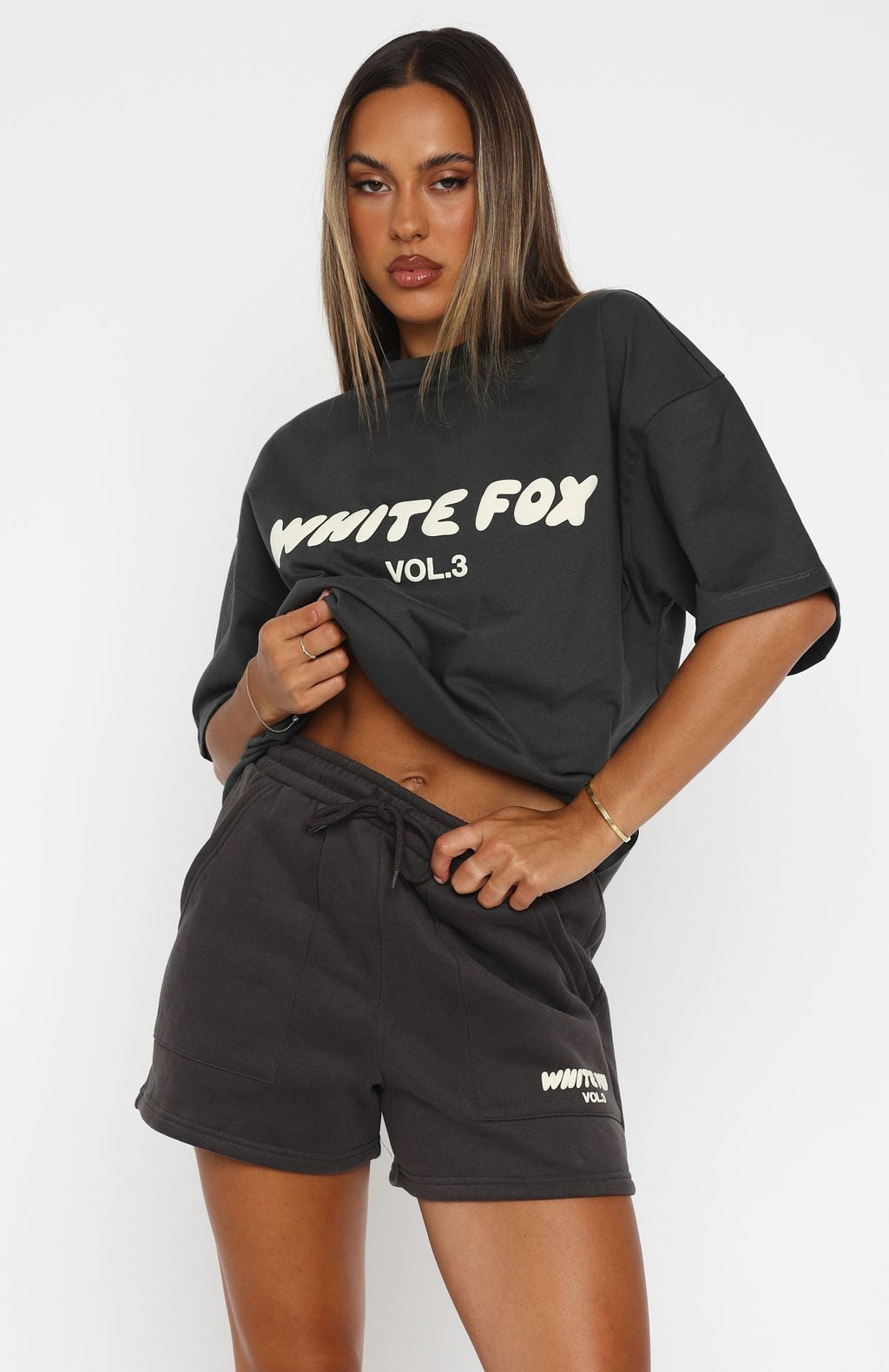 White Fox Offstage Lounge Shorts Shadow
