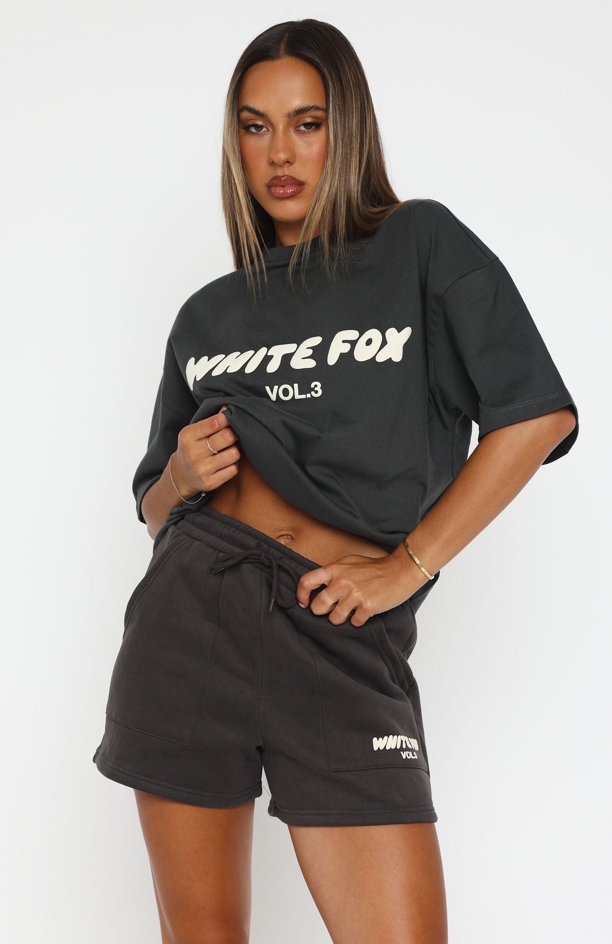 White Fox Offstage Lounge Shorts Shadow