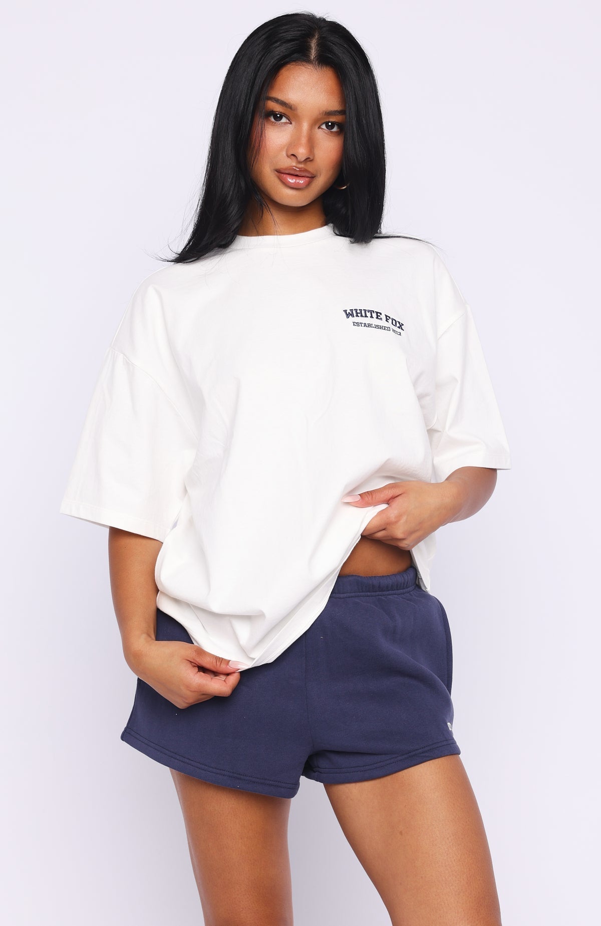 White Fox Can't Miss It Oversized Tee White