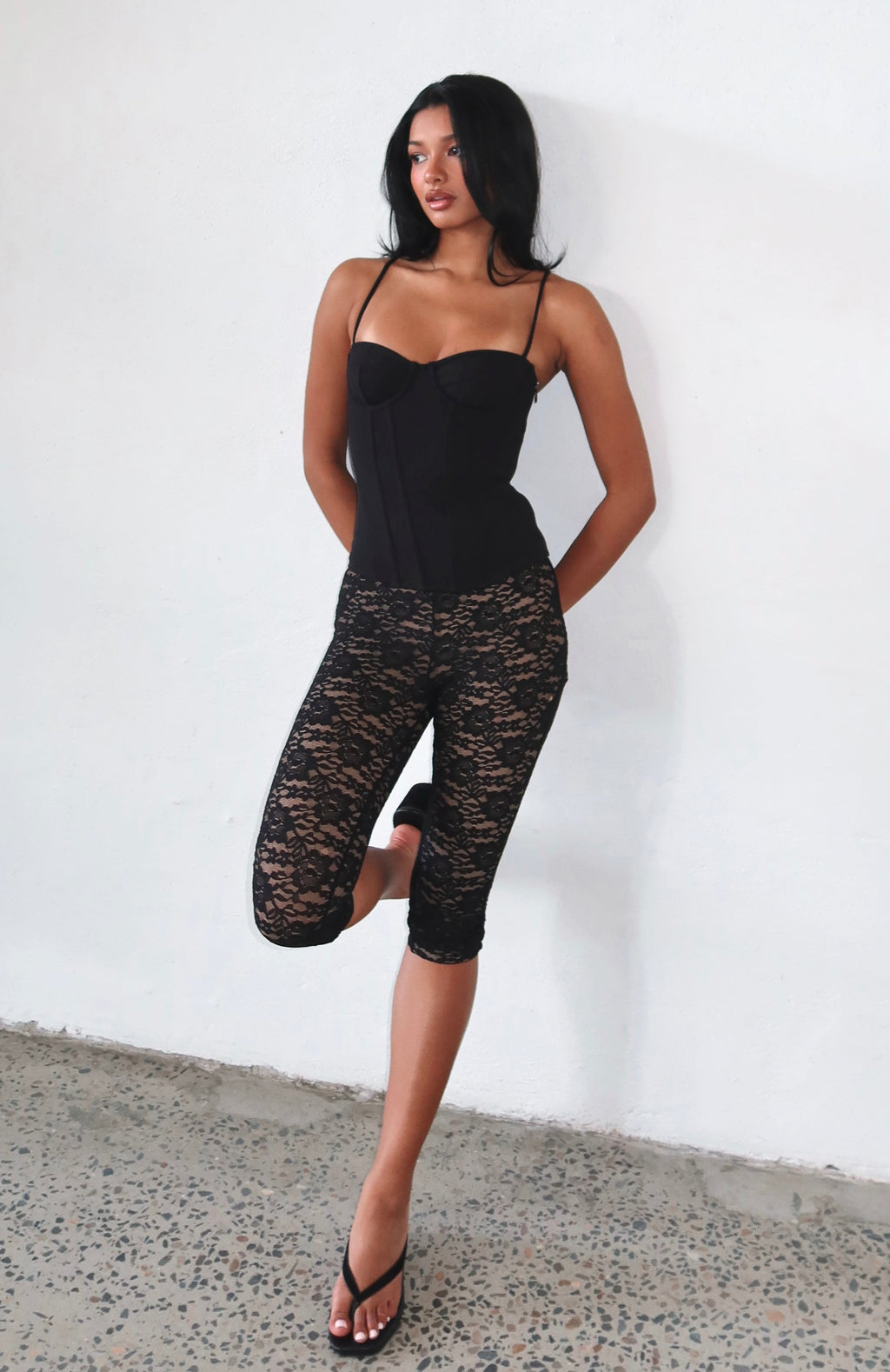 White Fox Moonlight Dance Bustier Black