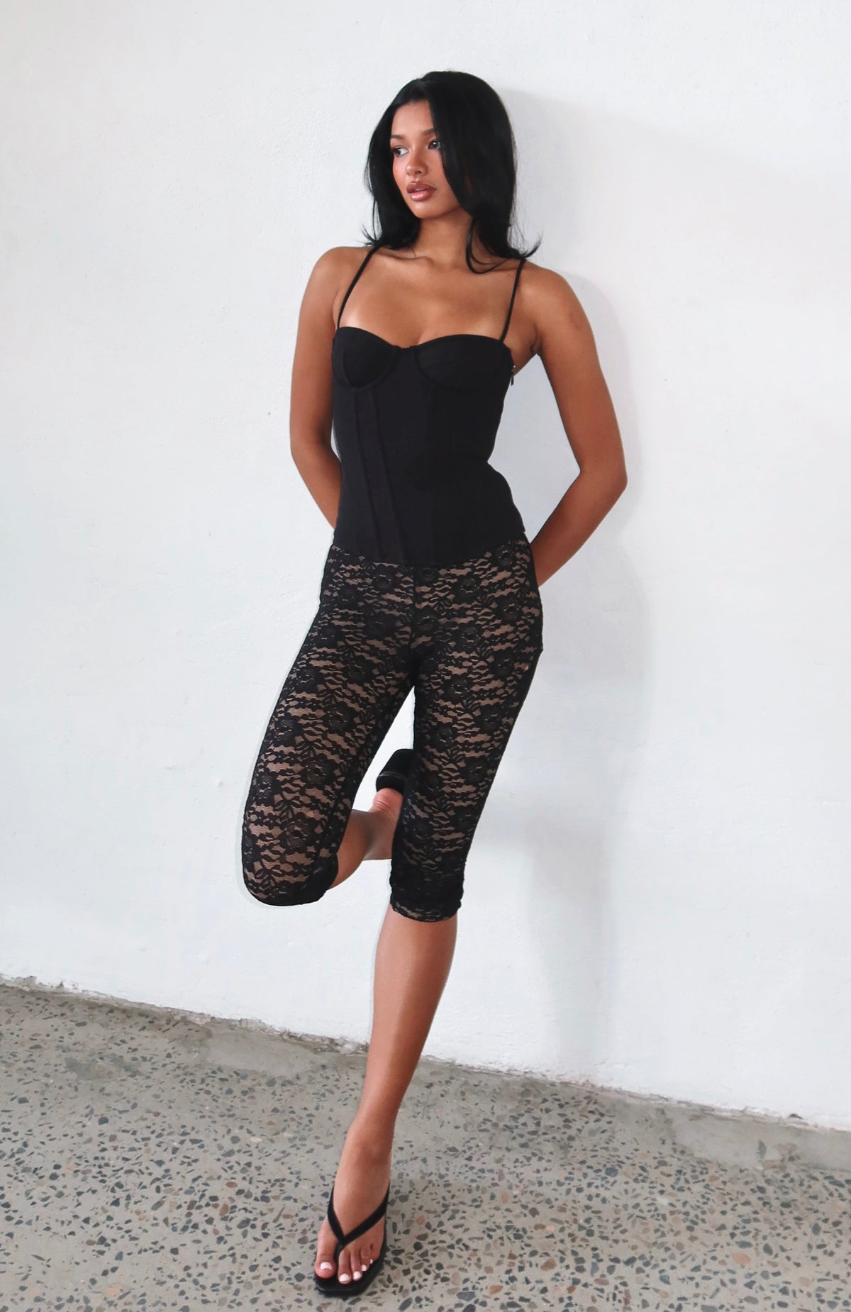 White Fox Moonlight Dance Bustier Black