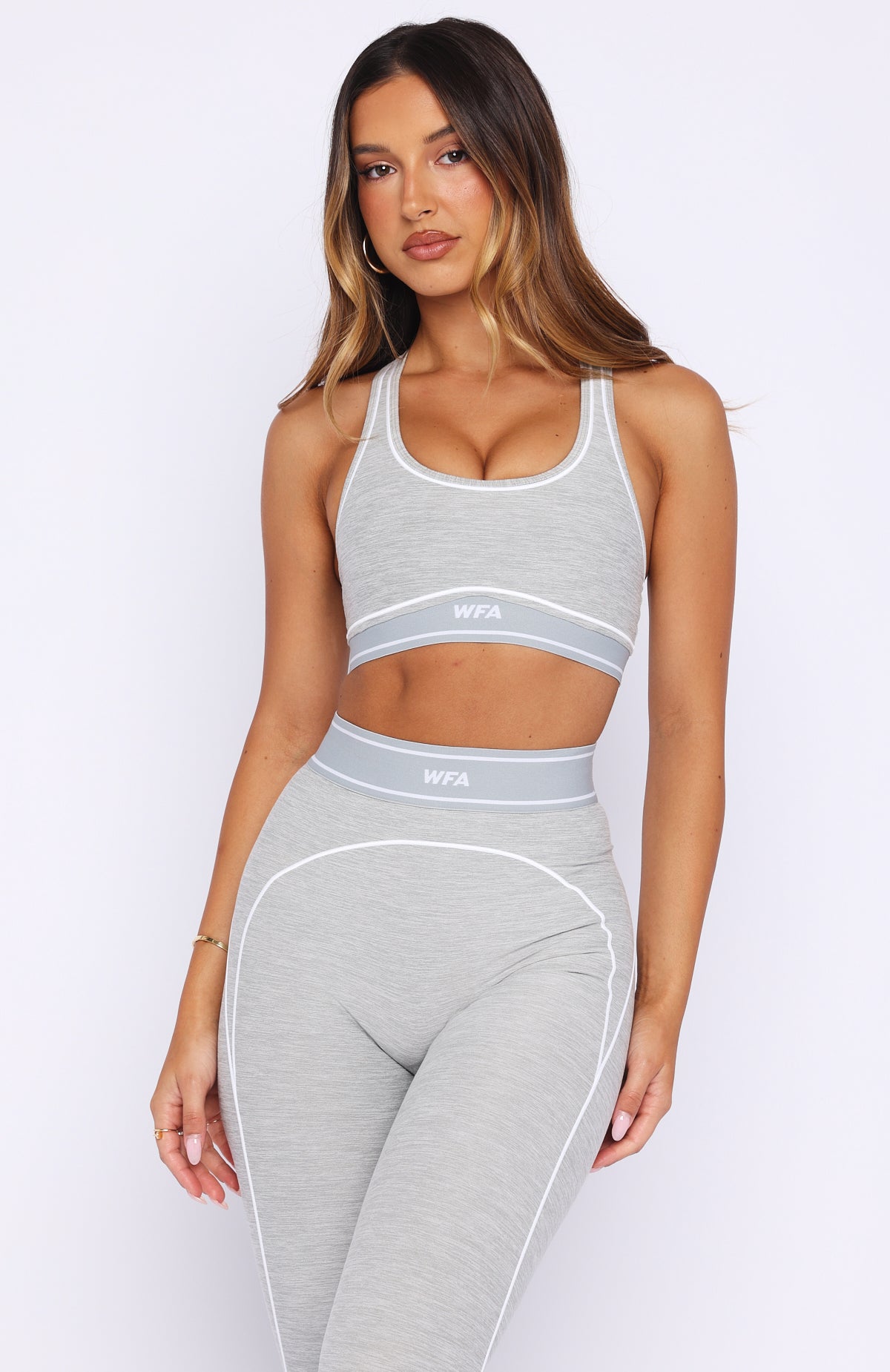 White Fox Strategy Sports Bra Grey Marle