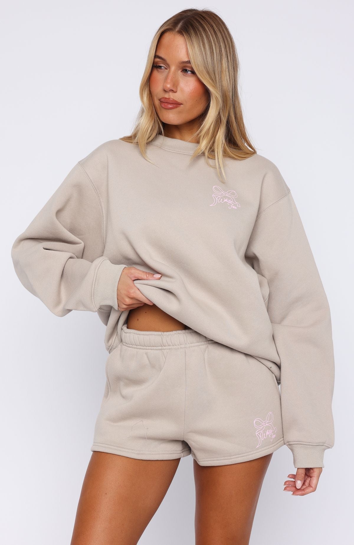 White Fox Love You Forever Lounge Shorts Moon