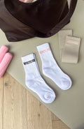 White Fox No Convincing Socks 2 Pack White/Choc/Dusty Pink