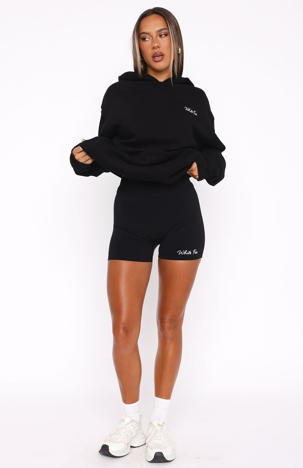 White Fox Match Your Words Bike Shorts Black