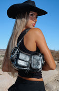White Fox Dolly Shoulder Bag Vintage Black