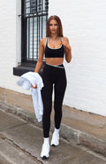 White Fox Form Leggings Black/White