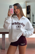 White Fox Release 15 Amari Quarter Zip Sweater Grey Marle