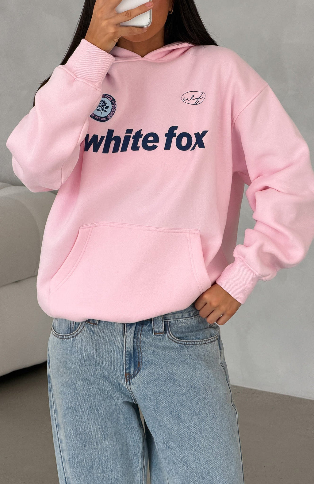White Fox No Matter What Happens Oversized Hoodie Posy