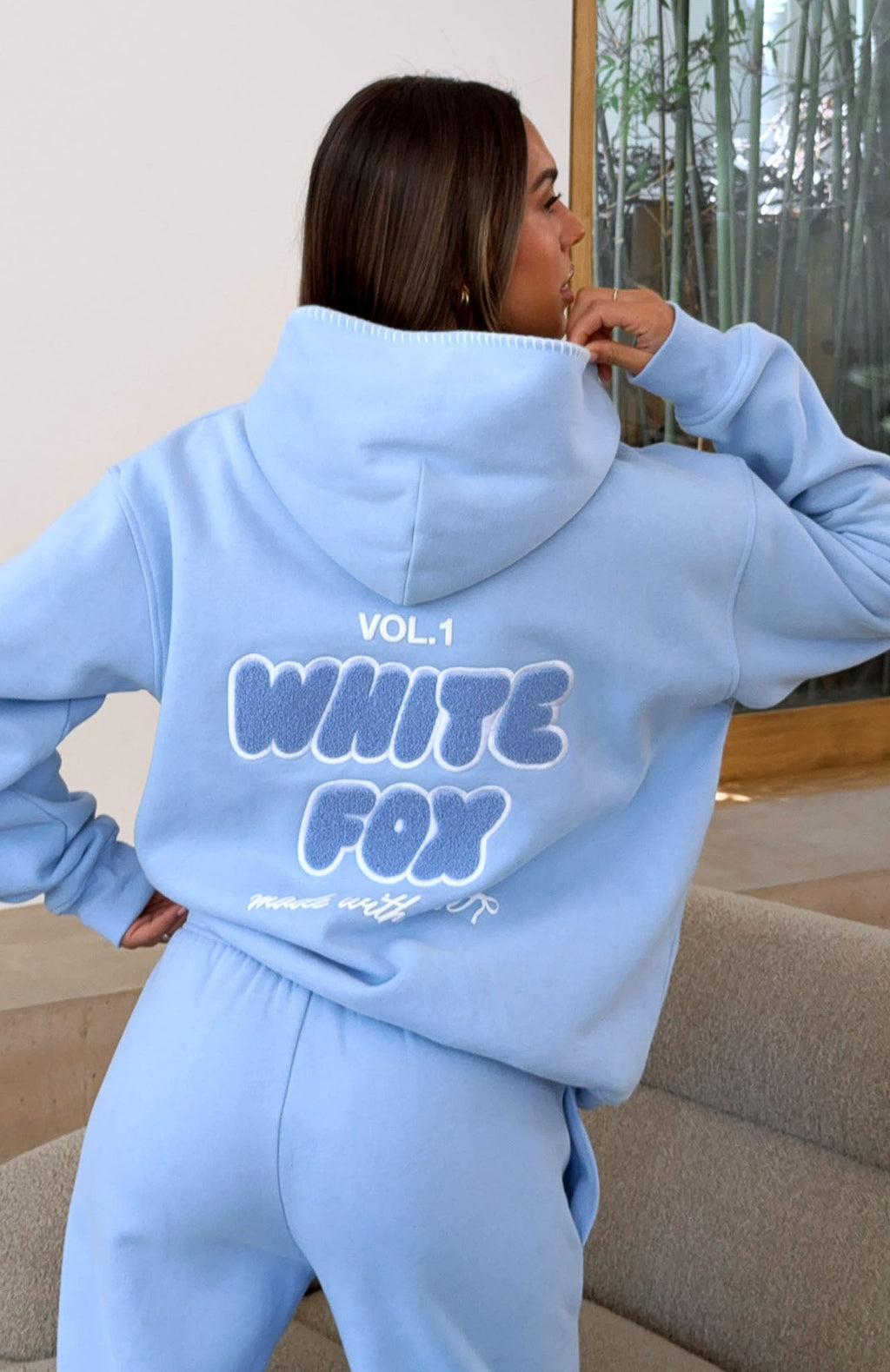 White Fox Vol. 1 Oversized Hoodie Blue