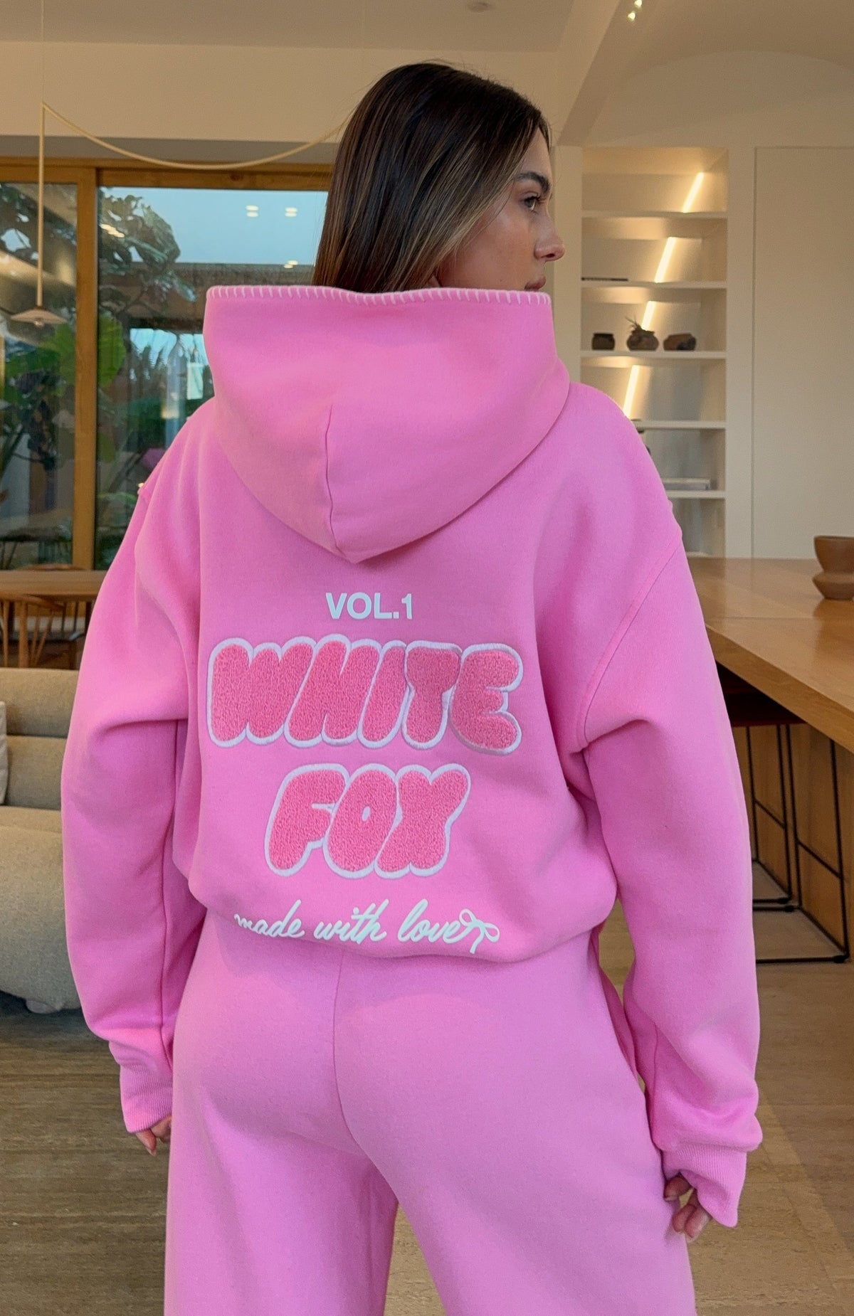 White Fox Vol. 1 Oversized Hoodie Bubblegum