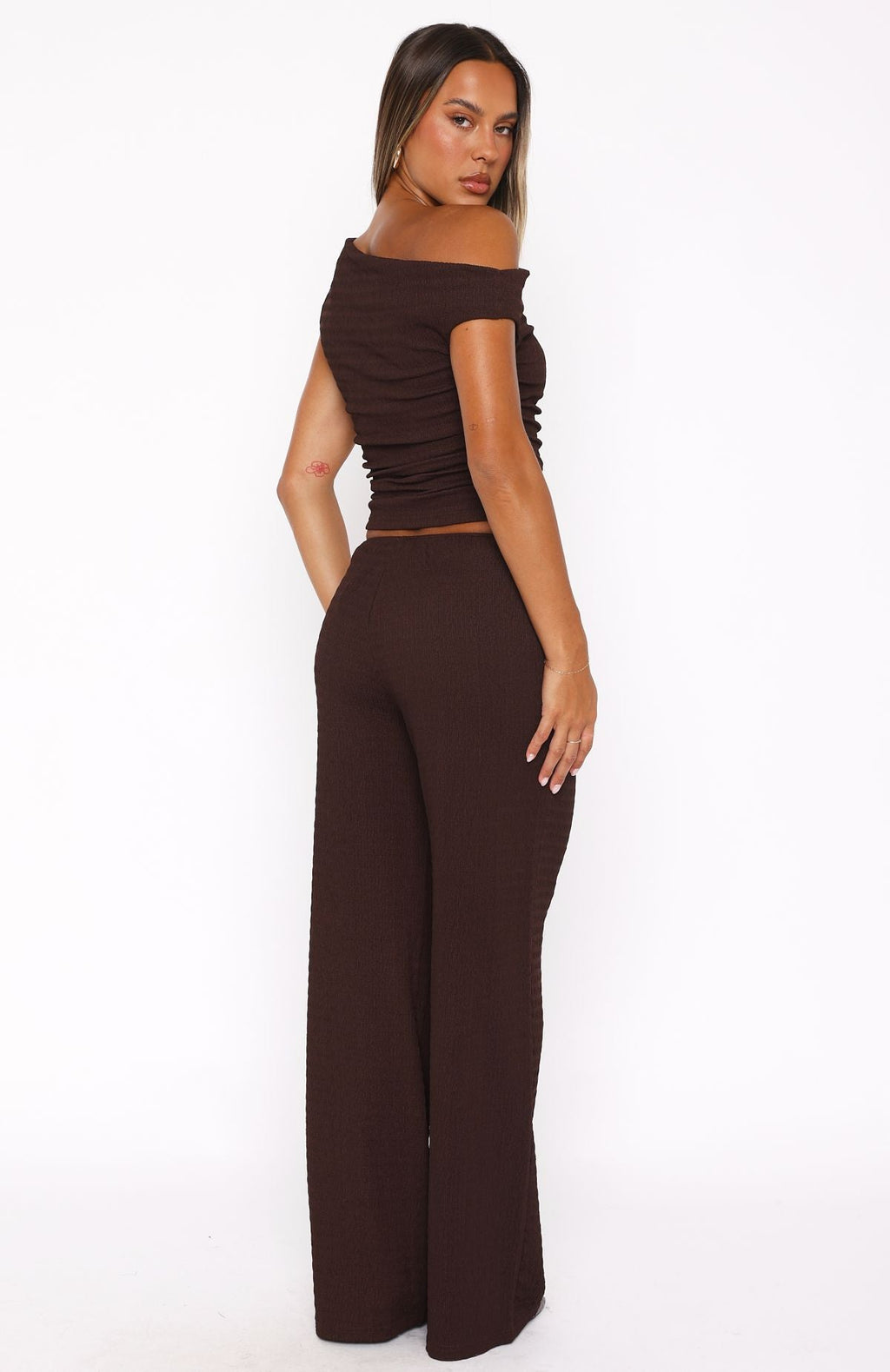 White Fox Turn Heads Fast Pants Chocolate