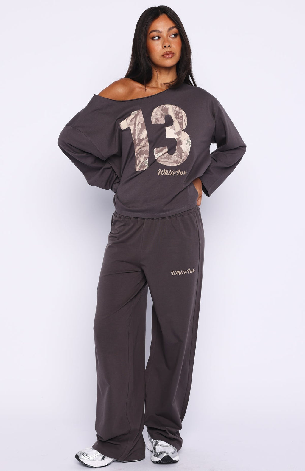 White Fox All A Dream Track Pants Charcoal