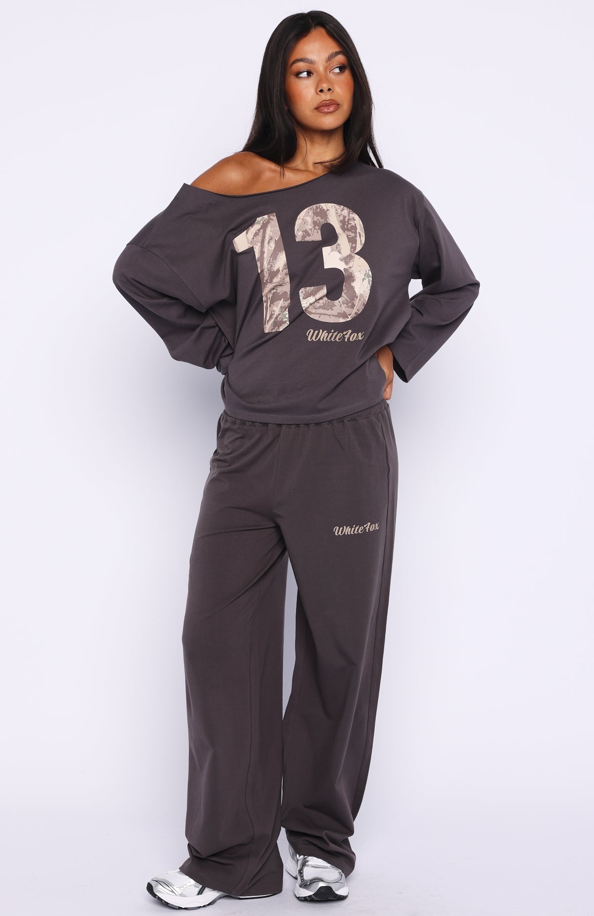 White Fox All A Dream Track Pants Charcoal