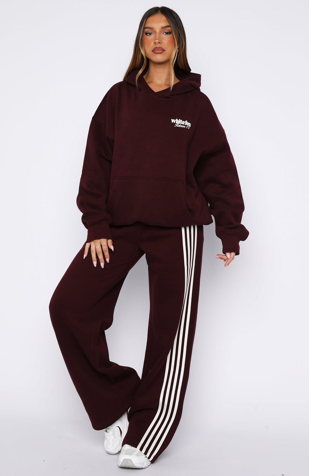White Fox Release 15 Kiana Oversized Hoodie Plum