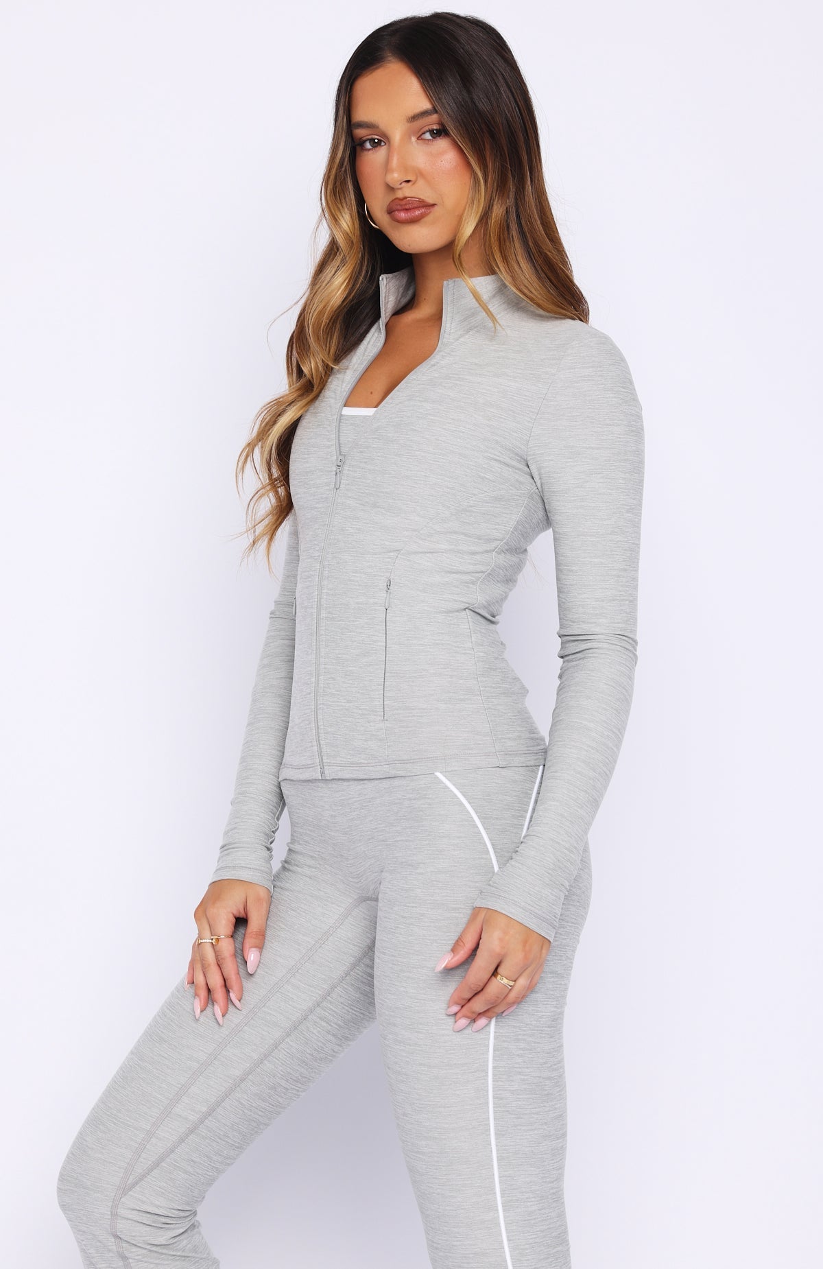White Fox Glory Jacket Grey Marle