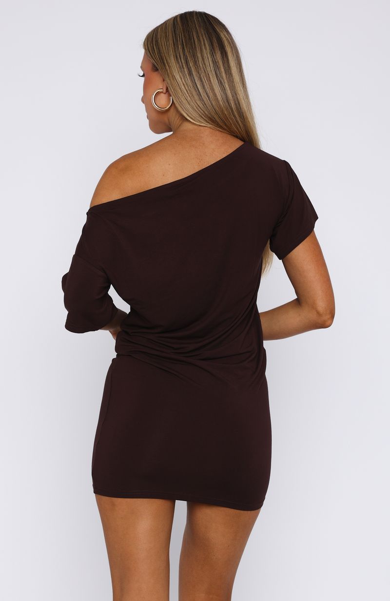 White Fox My Own Hero Mini Dress Chocolate