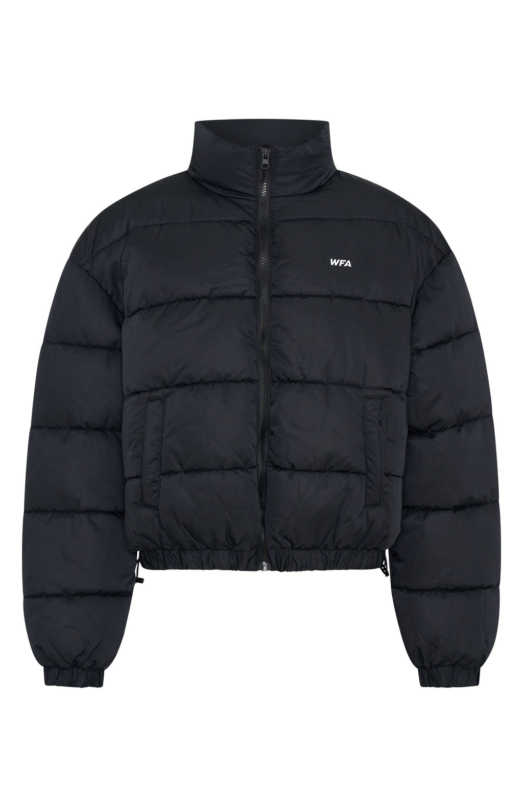 White Fox Summit Zip Through Puffer Black