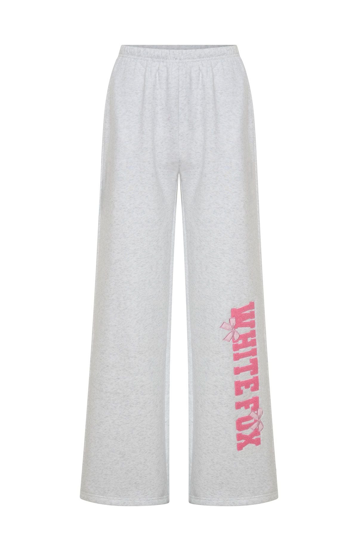White Fox Daydreamers Madeline Wide Leg Sweatpants Grey Marle