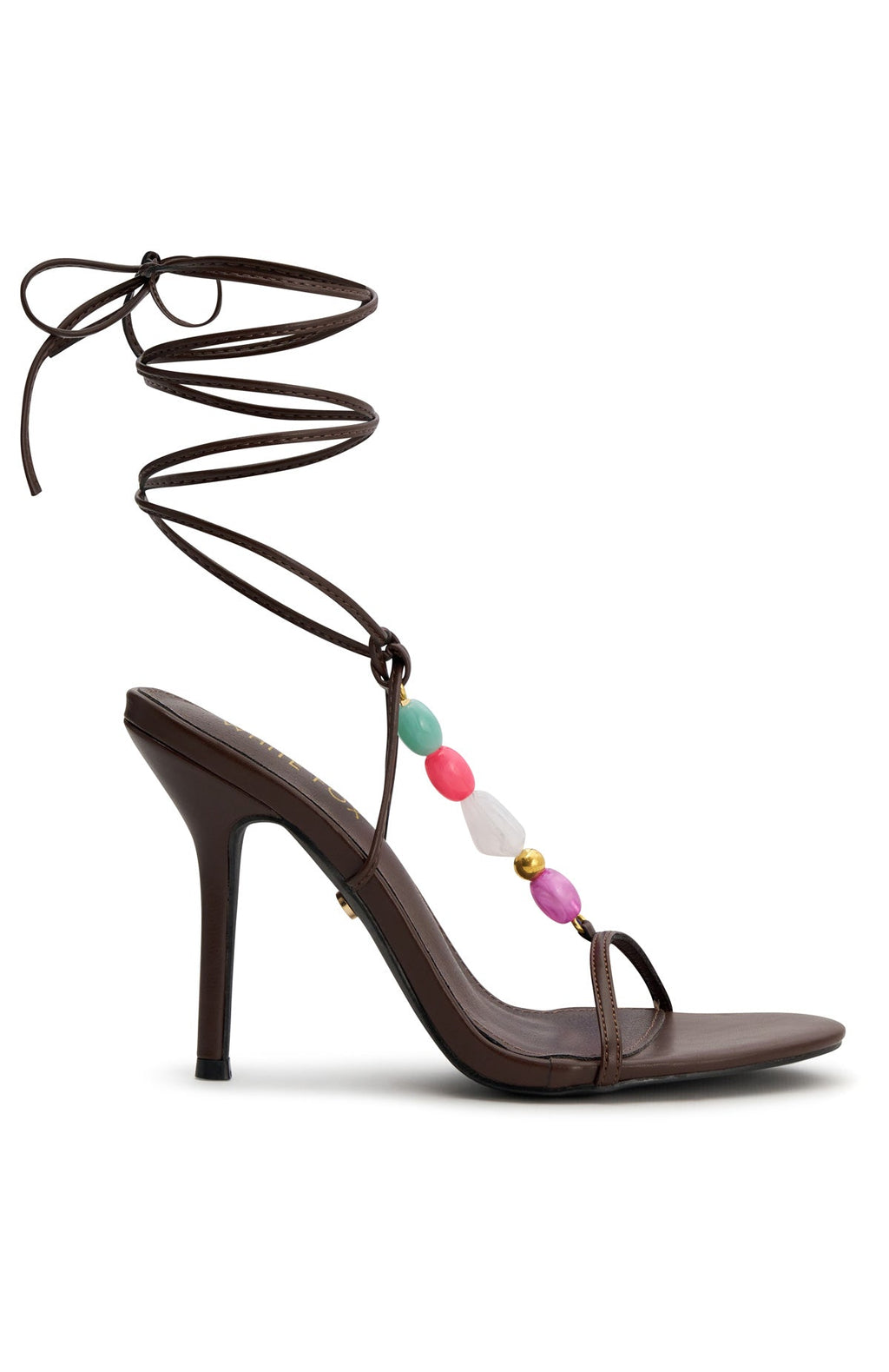 White Fox Lore Wrap Heels Chocolate