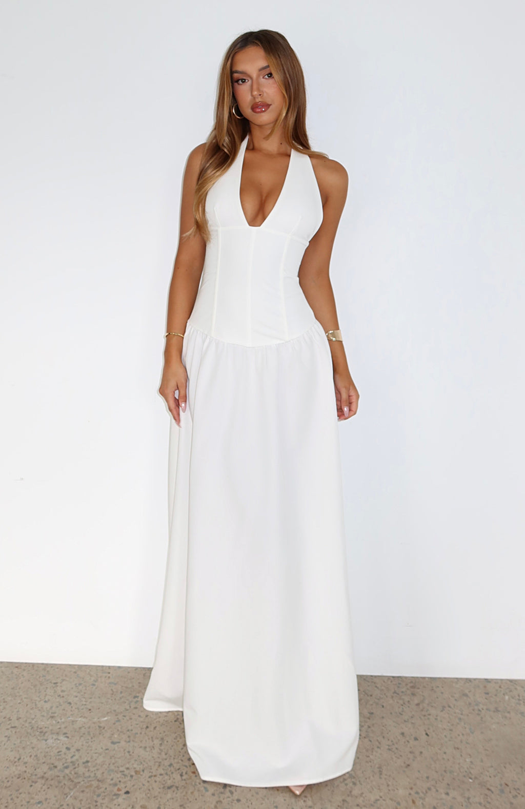 White Fox Say You Love Maxi Dress White