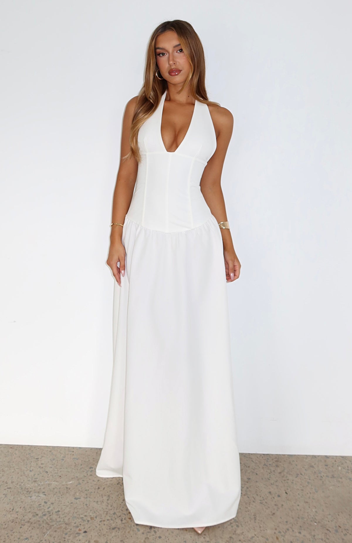White Fox Say You Love Maxi Dress White