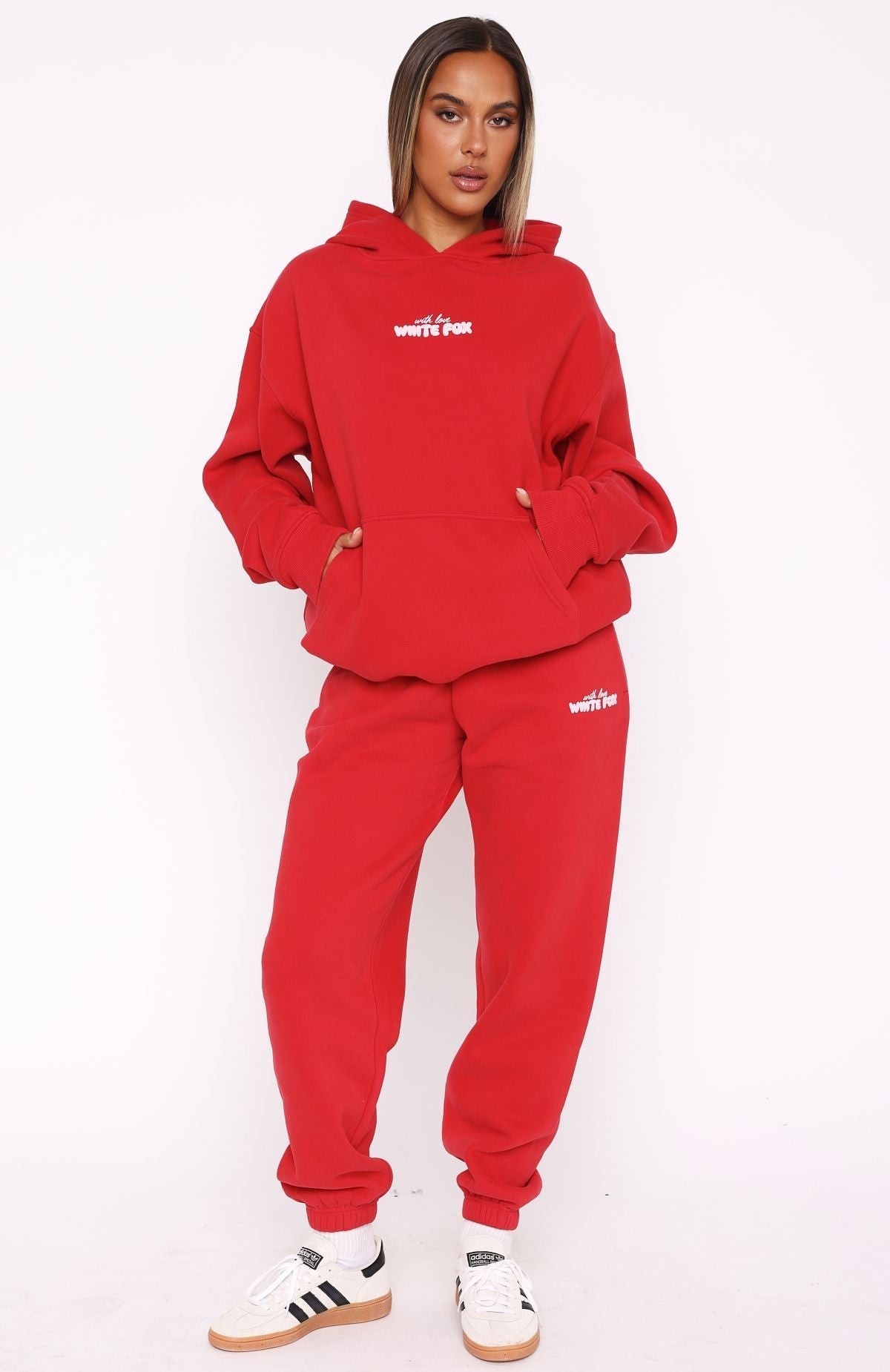 White Fox With Love In The Moment Sweatpants Red