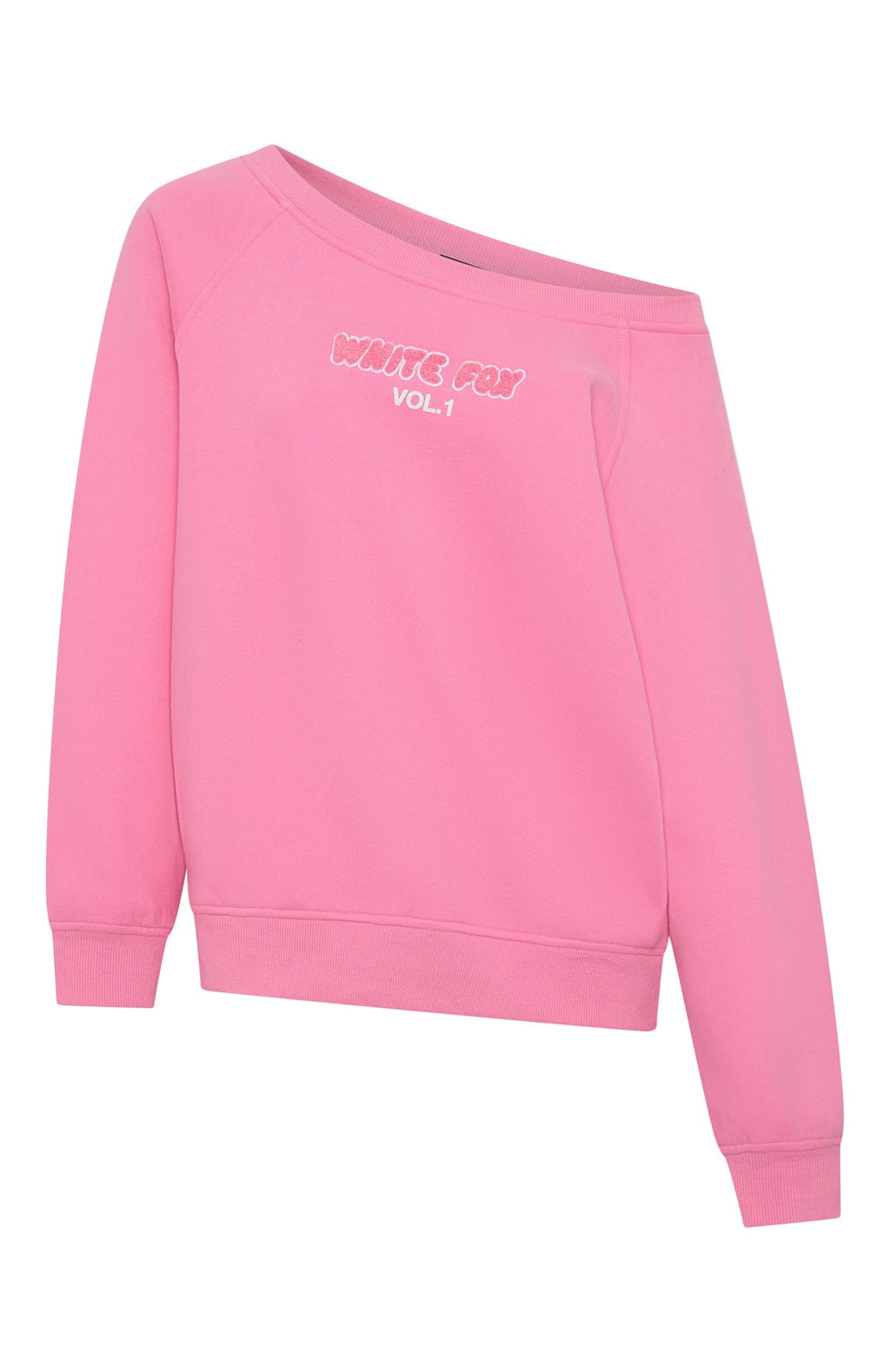 White Fox Vol. 1 Off Shoulder Sweater Bubblegum