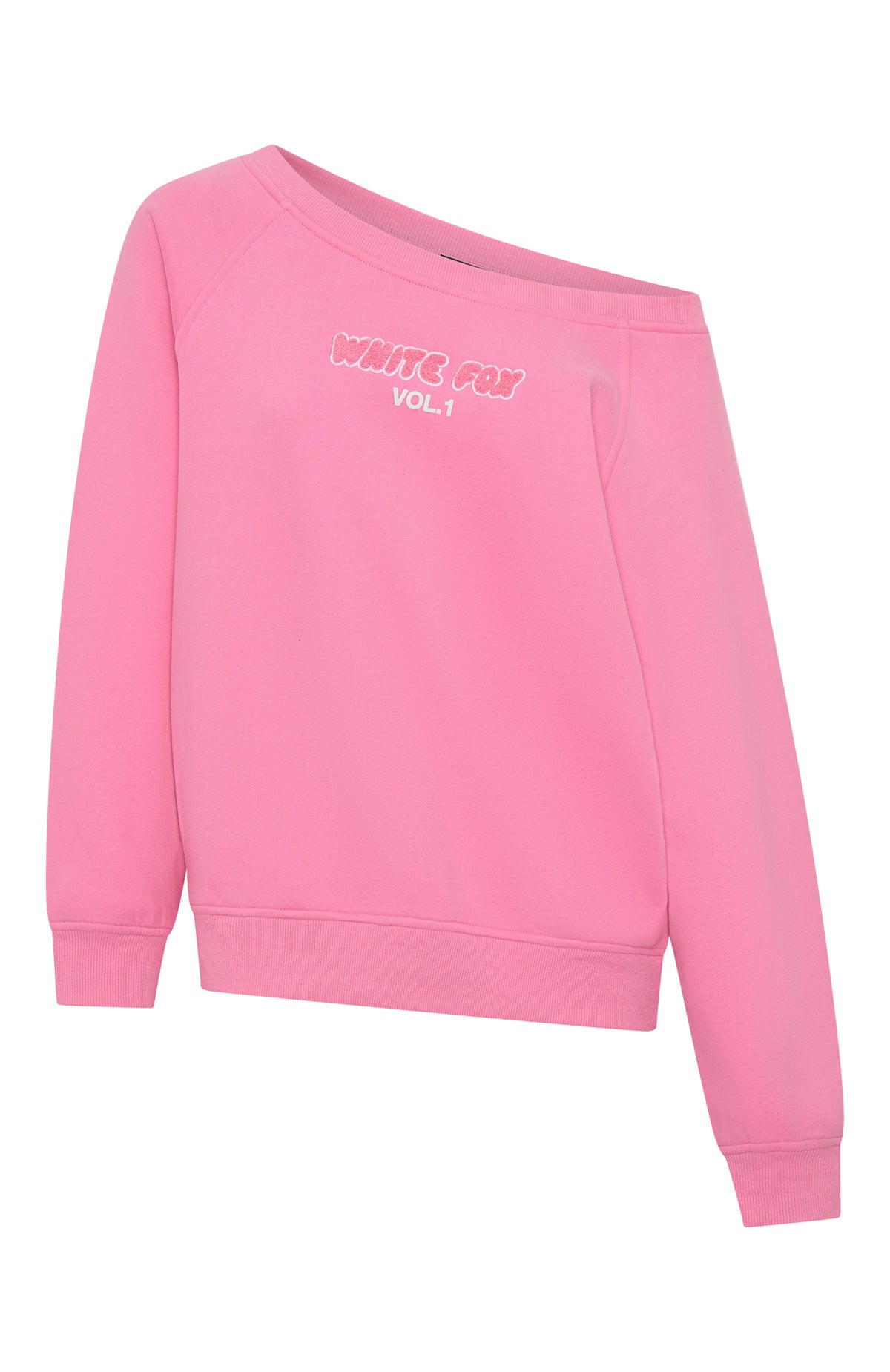 White Fox Vol. 1 Off Shoulder Sweater Bubblegum