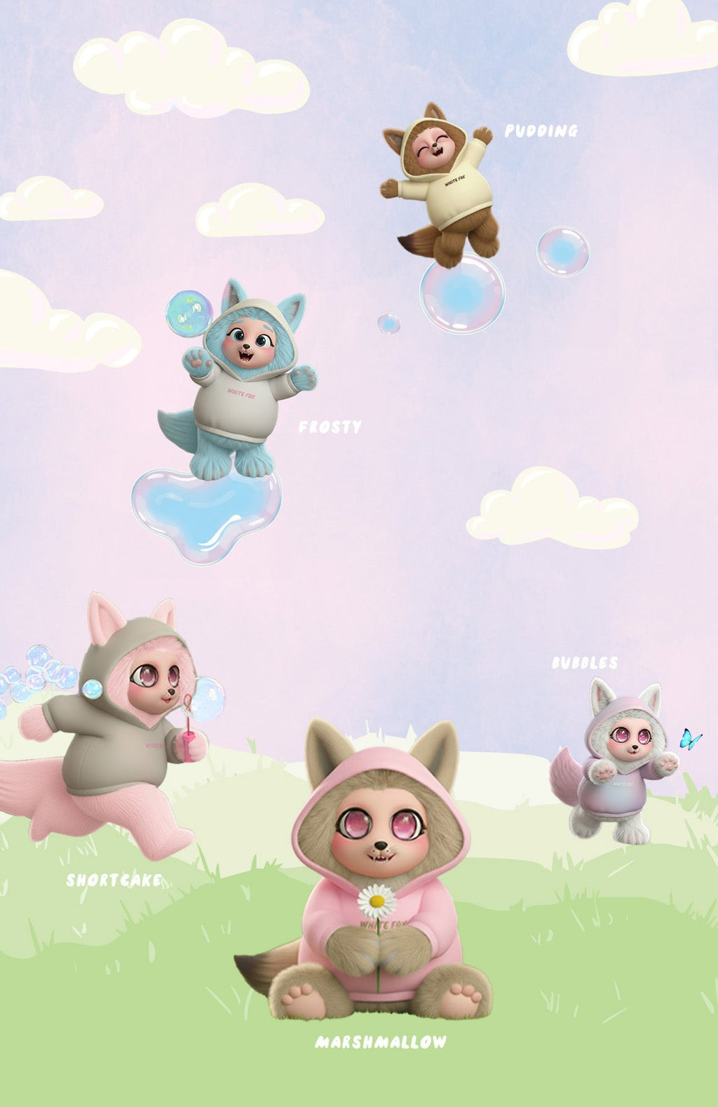 White Fox Bubbles & Foxy Friends