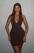 White Fox Feelings For You Mini Dress Chocolate