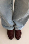 White Fox Judson Loafers Chocolate Faux Suede