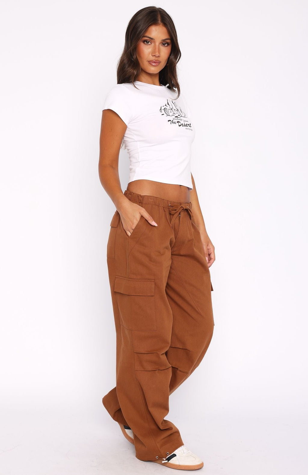 White Fox Real Satisfaction Cargo Pants Chocolate